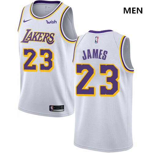 Nike Lakers #23 LeBron James White NBA Swingman Association Edition Jersey