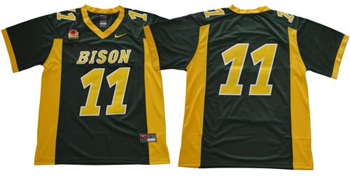 North Dakota State Bison #11 Carson Wentz Green Limited Stitched NCAA Jersey