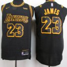 Men's 18-19 Lakers #23 LeBron James Black City Edition Basketball Jersey
