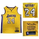 Men's Los Angeles Lakers #24 Kobe Bryant Gold "Black Mamba" Jersey