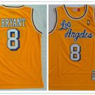 Men's Los Angeles Lakers #8 Kobe Bryant Yellow Throwback Jersey