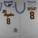 Men's Los Angeles Lakers #8 Kobe Bryant White Throwback Jersey