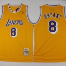 Men's Los Angeles Lakers #8 Kobe Bryant Gold Throwback Jersey