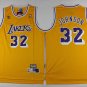 Men's Los Angeles Lakers #32 Magic Johnson Gold/Purple Throwback Jersey