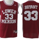Lower Merion #33 Kobe Bryant Red Basketball Stitched Men Jersey
