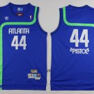 Hawks #44 Pete Maravich Light Blue "Pistol" Soul Swingman Stitched Men Jersey