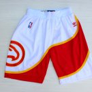 Men's Atlanta Hawks Baketball White Throwback Shorts