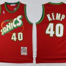Men's Oklahoma City Thunder #40 Shawn Kemp Red SuperSonics Jersey