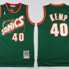 Men's Oklahoma City Thunder #40 Shawn Kemp Green SuperSonics Jersey