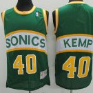 Men's Thunder #40 Shawn Kemp Green SuperSonics Throwback Jersey