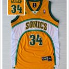 Men's Thunder #34 Ray Allen Yellow Seattle SuperSonics Jersey