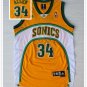 Men's Thunder #34 Ray Allen Yellow Seattle SuperSonics Jersey