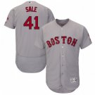MENS BOSTON RED SOX #41 CHRIS SALE GRAY FLEXBASE JERSEY