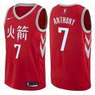 Men's 18-19 Houston Rockets #7 Carmelo Anthony Red City Edition Jersey