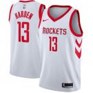 Men's 18-19 Houston Rockets #13 James Harden White Jersey