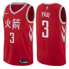 Men's 18-19 Houston Rockets #3 Chris Paul Red City Edition Jersey