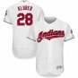 MENS CLEVELAND INDIANS #28 COREY KLUBER HOME WHITE FLEXBASE JERSEY