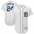 MENS DETROIT TIGERS #24 MIGUEL CABRERA HOME WHITE FLEXBASE JERSEY