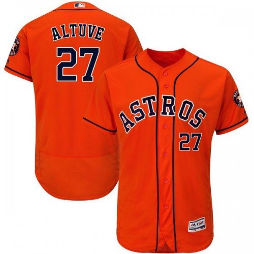 MENS HOUSTON ASTROS #27 JOSE ALTUVE ORANGE FLEXBASE JERSEY