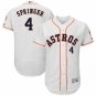MENS HOUSTON ASTROS #4 GEORGE SPRINGER HOME WHITE FLEXBASE JERSEY