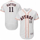MENS HOUSTON ASTROS #11 EVAN GATTIS HOME WHITE FLEXBASE JERSEY