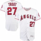 MENS LOS ANGELES ANGELS #27 MIKE TROUT HOME WHITE FLEXBASE JERSEY