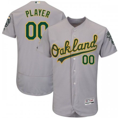 MENS OAKLAND ATHLETICS CUSTOMIZED GRAY FLEXBASE JERSEY