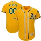MENS OAKLAND ATHLETICS CUSTOMIZED GOLD FLEXBASE JERSEY