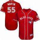 MENS TORONTO BLUE JAYS #55 RUSSELL MARTIN SCARLET FLEXBASE JERSEY