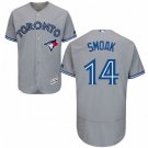 MEN'S TORONTO BLUE JAYS #14 JUSTIN SMOAK GRAY FLEXBASE JERSEY