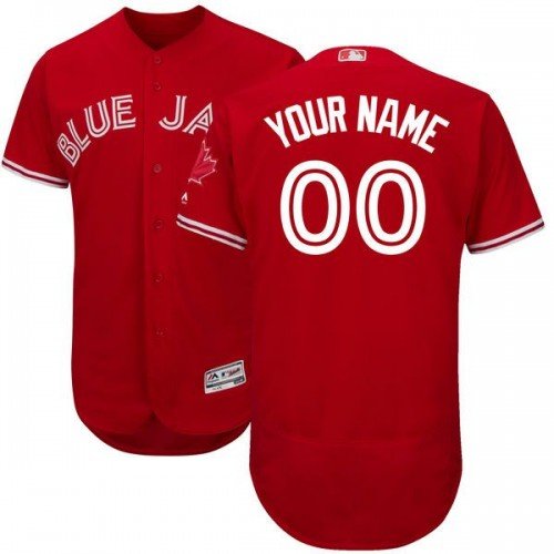 MEN'S TORONTO BLUE JAYS CUSTOMIZED SCARLET FLEXBASE JERSEY