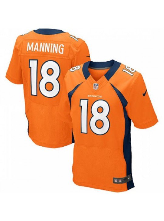 MEN'S  DENVER BRONCOS #18 PEYTON MANNING ORANGE JERSEY