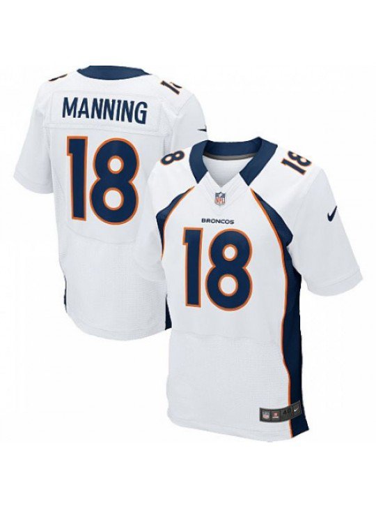 MEN'S DENVER BRONCOS #18 PEYTON MANNING WHITE JERSEY