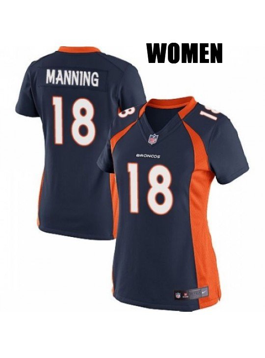 WOMEN'S DENVER BRONCOS #18 PEYTON MANNING BLUE JERSEY