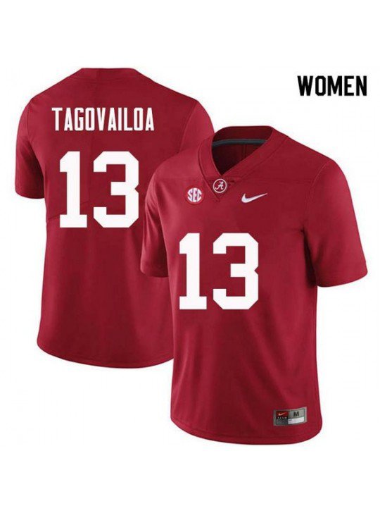WOMEN'S ALABAMA CRIMSON TIDE 13 TUA TAGOVAILOA RED JERSEY