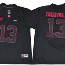 Men's Alabama Crimson Tide #13 Tua Tagovailoa Blackout Limited Stitched Jersey