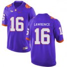 MEN'S CLEMSON TIGERS #16 TREVOR LAWRENCE PURPLE JERSEY