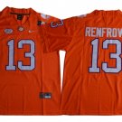 Men's  Clemson Tigers #13 Hunter Renfrow Orange Jersey