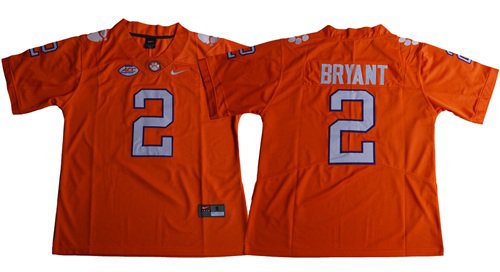Men's CLEMSON TIGERS #2 Kelly Bryant Orange Limited Stitched Jersey