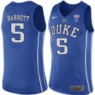 Men's DUKE BLUE DEVILS #5 R.J. BARRETT BLUE BASKETBALL JERSEY