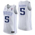 MEN'S DUKE BLUE DEVILS #5 R.J. BARRETT WHITE BASKETBALL JERSEY