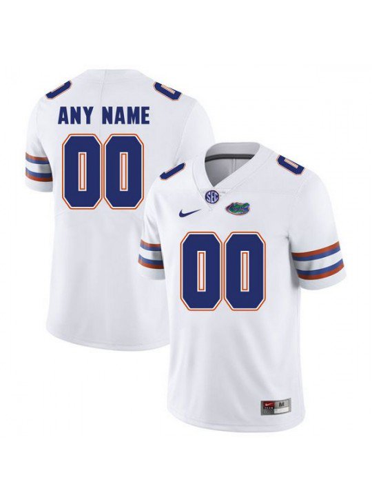 Men's FLORIDA GATORS CUSTOMIZED WHITE JERSEY