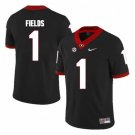 MEN'S GEORGIA BULLDOGS #1 JUSTIN FIELDS BLACK JERSEY