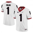 MEN'S GEORGIA BULLDOGS #1 JUSTIN FIELDS WHITE JERSEY