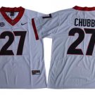 Men's Georgia Bulldogs #27 Nick Chubb White Limited Stitched Jersey