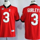Men's Georgia Bulldogs #3 Todd Gurley II Red Limited Stitched Jersey