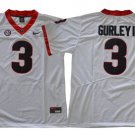 Men's Georgia Bulldogs #3 Todd Gurley II White Limited Jersey