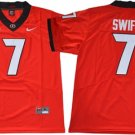Men's Georgia Bulldogs #7 D'Andre Swift  Red Limited Jersey
