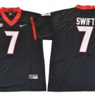 Men's Georgia Bulldogs #7 D'Andre Swift Black Limited Jersey