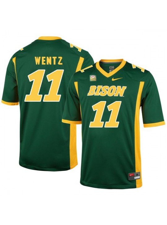 MEN'S NORTH DAKOTA STATE BISON #11 CARSON WENTZ Green JERSEY